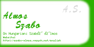 almos szabo business card